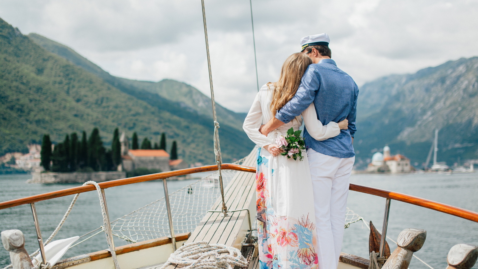 couple on a yacht